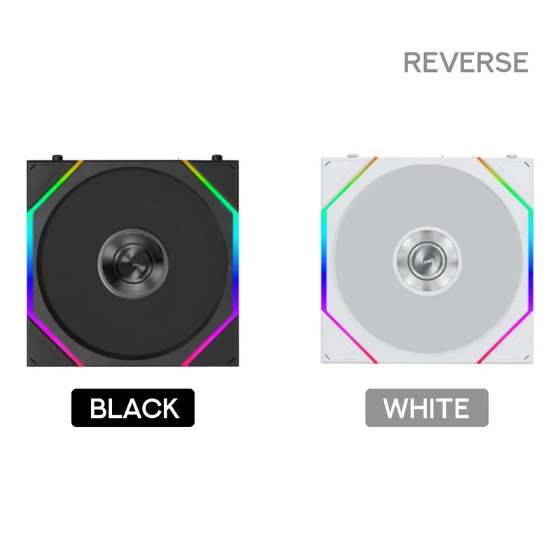 Lian Li Uni Fan TL Flex Reverse 120mm Single Cooling Fan (Black, White)