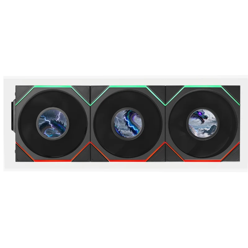 Lian Li Uni Fan TL LCD Flex Reverse 120mm 3-in-1 Pack Cooling Fan (Black, White) (12RTLLCD1F3B, 12RTLLCD1F3W)