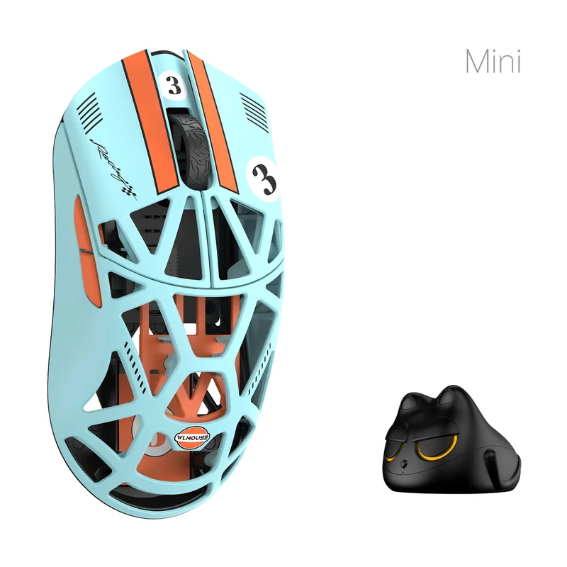 WLMouse Beast X Mini Pro 8K Magnesium Gaming Mouse (Blue/Orange, Red/Black)