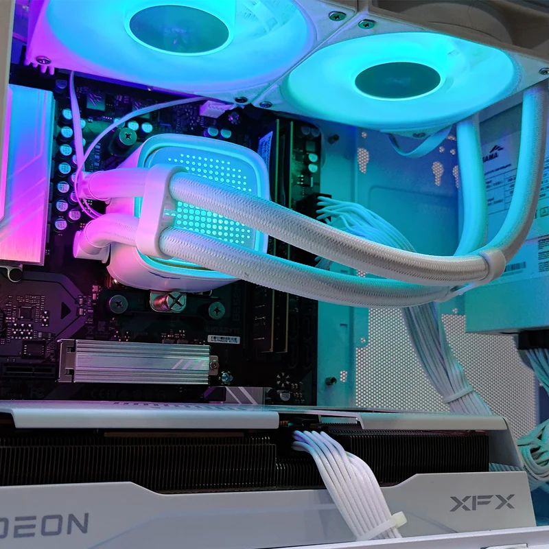 Aurora LL A3 White Desktop Gaming PC | AMD Ryzen 7 8700F | 16GB (2x8GB) RAM | 1TB SSD | RX 9060 XT | Windows 11 Pro