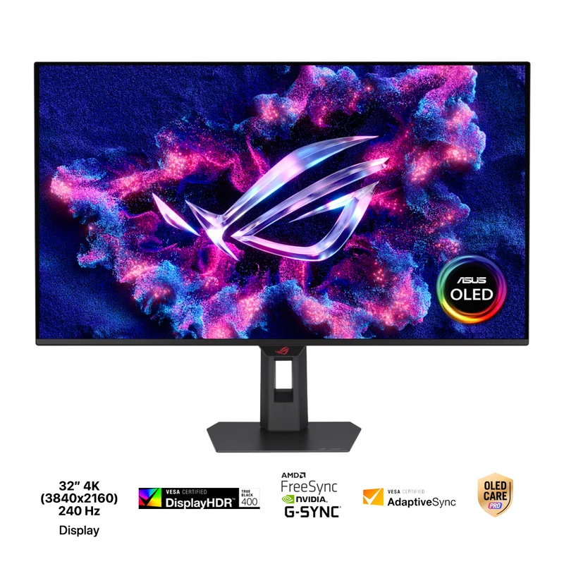 ASUS ROG Strix OLED XG32UQDMS 32" 4K (3840x2160) 240HZ 0.03ms GTG QD-OLED G-Sync Gaming Monitor with Tilt/ Height/ Swivel