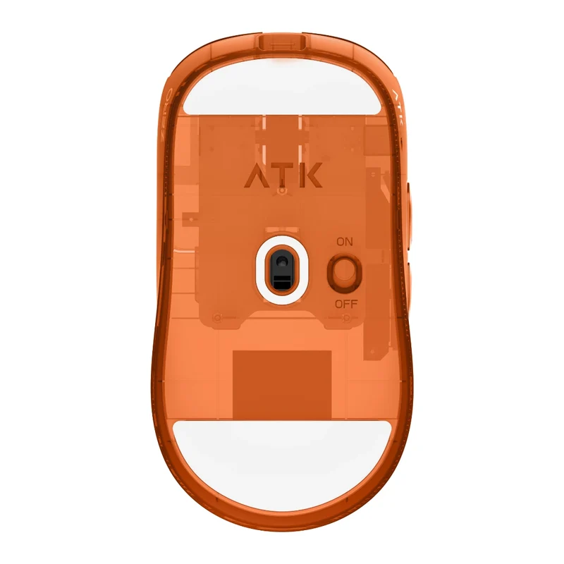 ATK Blazing Sky Zero Extreme Lightweight Wireless Gaming Mouse (Translucent Orange, Frosted Translucent)