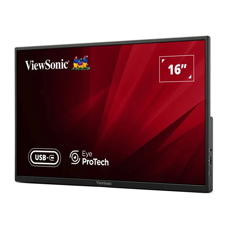 ViewSonic VA1650 16" FHD (1920X1080) 60Hz 7ms IPS USB-C Lightweight Portable Monitor With Tilt Adjustment