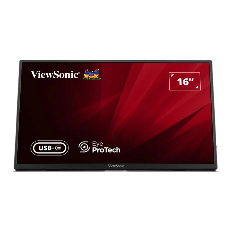 ViewSonic VA1650 16" FHD (1920X1080) 60Hz 7ms IPS USB-C Lightweight Portable Monitor With Tilt Adjustment
