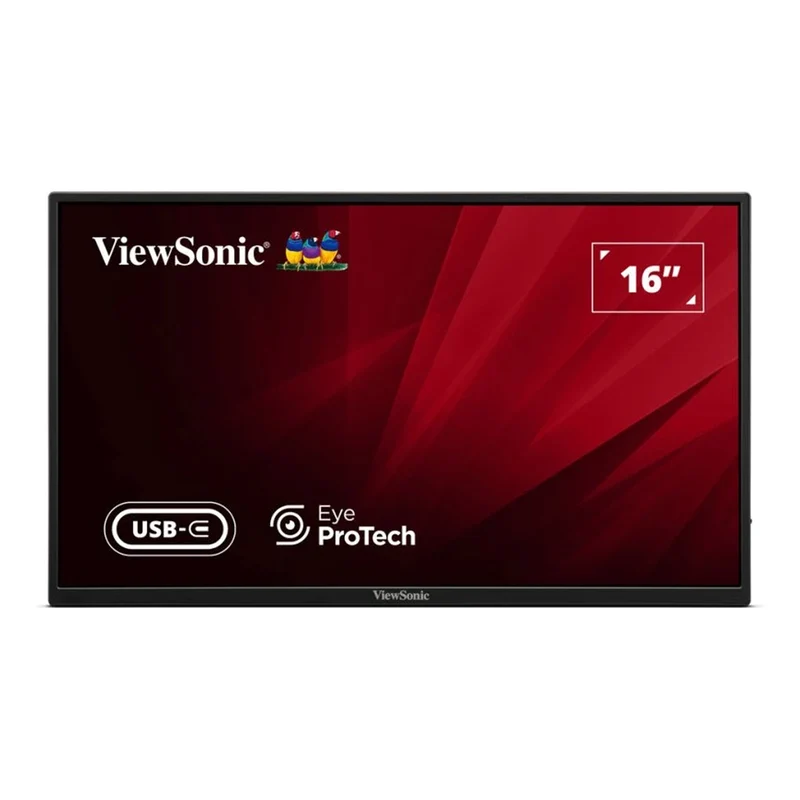 ViewSonic VA1650 16" FHD (1920X1080) 60Hz 7ms IPS USB-C Lightweight Portable Monitor With Tilt Adjustment