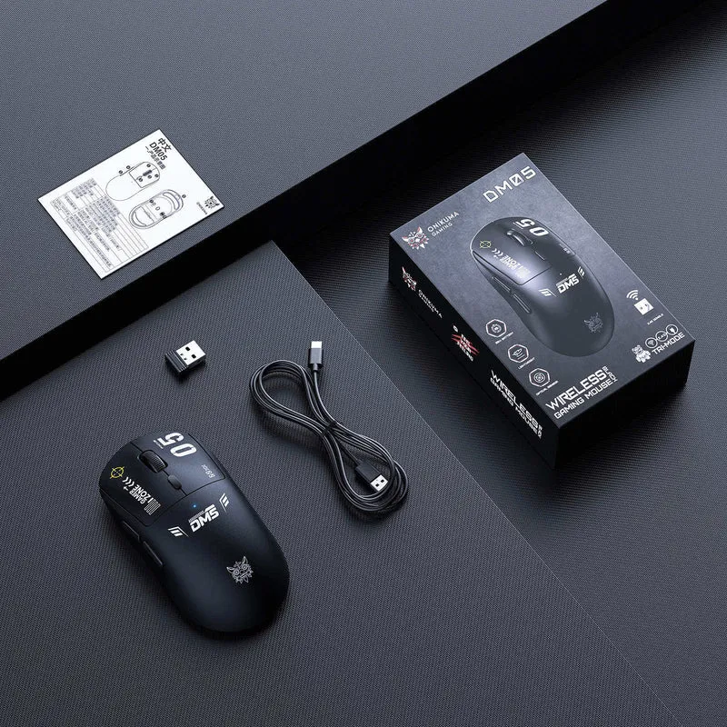 Onikuma DM05 Tri-Mode RGB Wireless Gaming Mouse (Black)