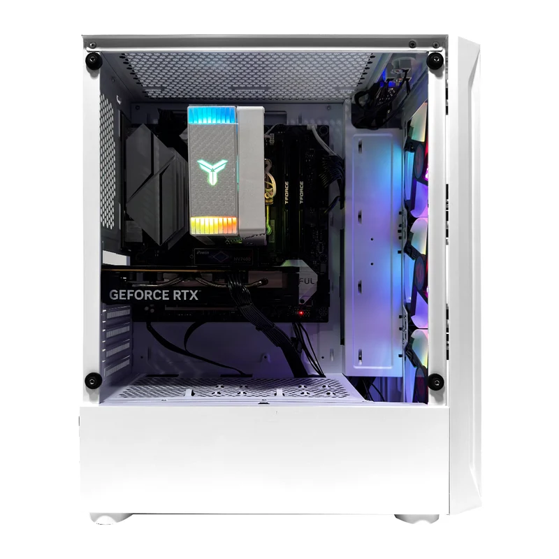 Sigma Aurora White Desktop Gaming PC | AMD Ryzen 5 7500F | 16GB (2x8GB) RAM | 1TB SSD | RTX 5060 | Windows 11 Pro