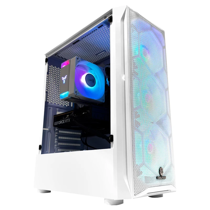 Sigma Aurora White Desktop Gaming PC | AMD Ryzen 5 7500F | 16GB (2x8GB) RAM | 1TB SSD | RTX 5060 | Windows 11 Pro