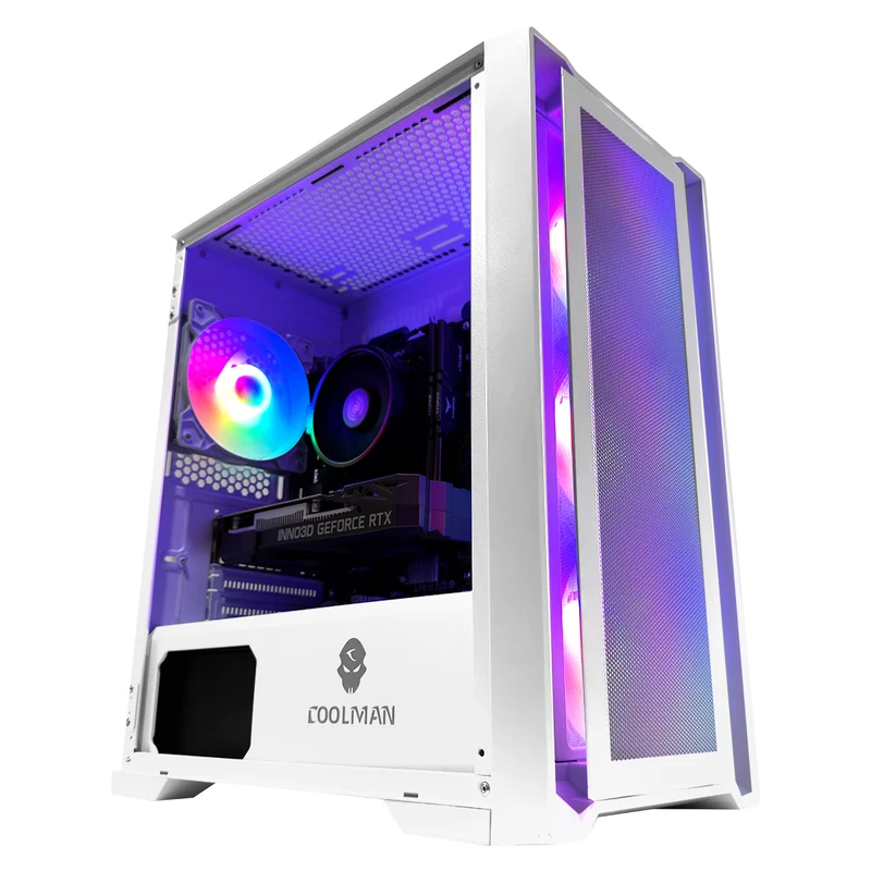 Alpha Ruby White Desktop Gaming PC | AMD Ryzen 5 5500 | 16GB (2x8GB) RAM | 500GB SSD | RTX 3050 | Windows 11 Pro