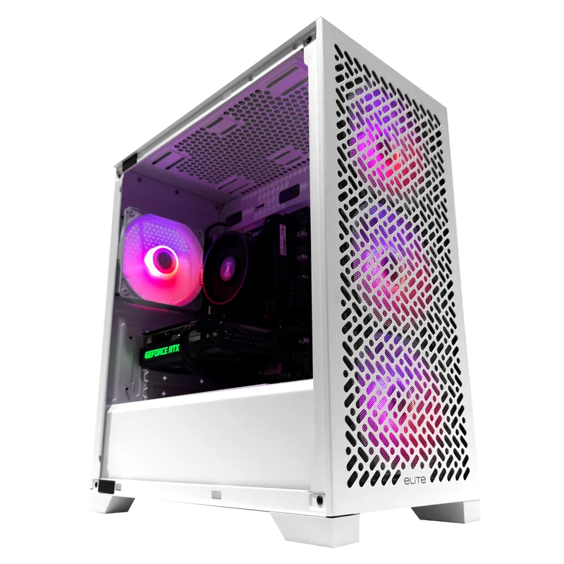 Alpha Master Elite White Desktop Gaming PC | AMD Ryzen 5 5500 | 16GB (2x8GB) RAM | 512GB SSD | RTX 3050 | Windows 11 Pro