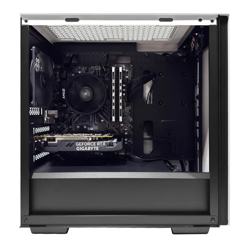 Alpha Macube White Desktop Gaming PC | AMD Ryzen 5 5500 | 16GB (2x8GB) RAM | 512GB SSD | RTX 3050 | Windows 11 Pro