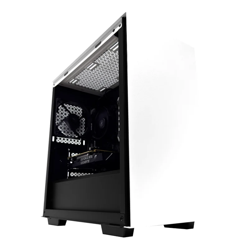 Alpha Macube White Desktop Gaming PC | AMD Ryzen 5 5500 | 16GB (2x8GB) RAM | 512GB SSD | RTX 3050 | Windows 11 Pro