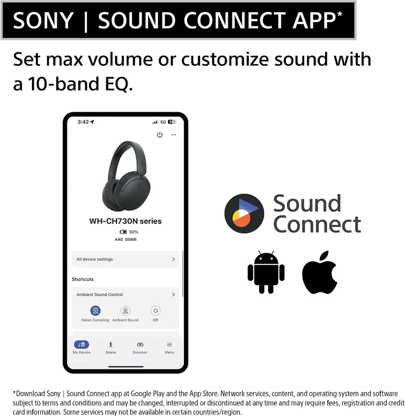 Sony WH-CH730N Wireless Noise Canceling Over-Ear Headphones (Beige, Black, Blue, Pink)