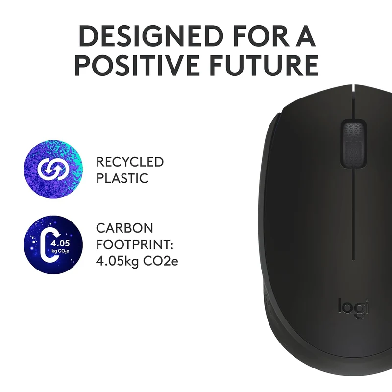 Logitech B170 2.4Ghz Wireless Mouse (Black) (910-004659)