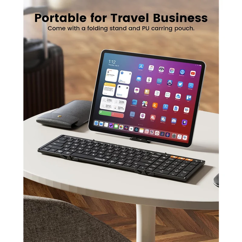 ProtoArc XK01 Plus Foldable Full-Size Bluetooth Keyboard (Black, Space Grey) (CP015823, CP015030)