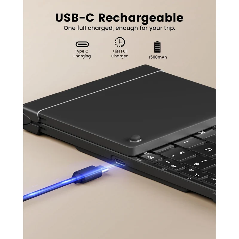 ProtoArc XK01 Plus Foldable Full-Size Bluetooth Keyboard (Black, Space Grey) (CP015823, CP015030)