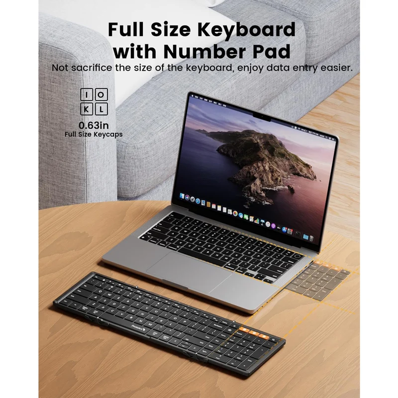 ProtoArc XK01 Plus Foldable Full-Size Bluetooth Keyboard (Black, Space Grey) (CP015823, CP015030)