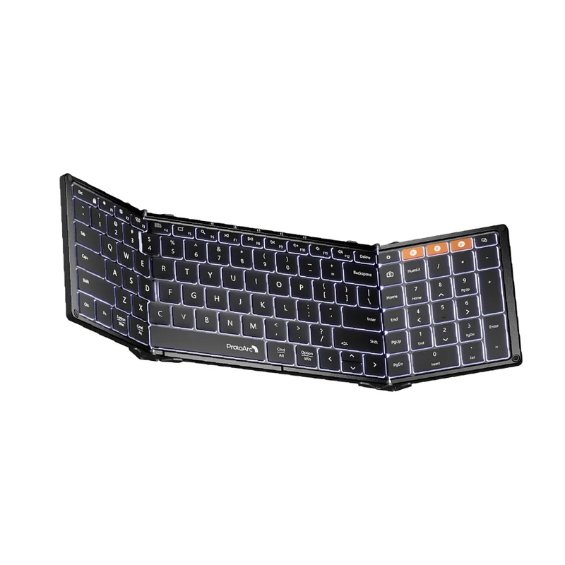 ProtoArc XK01 Plus Foldable Full-Size Bluetooth Keyboard (Black, Space Grey) (CP015823, CP015030)