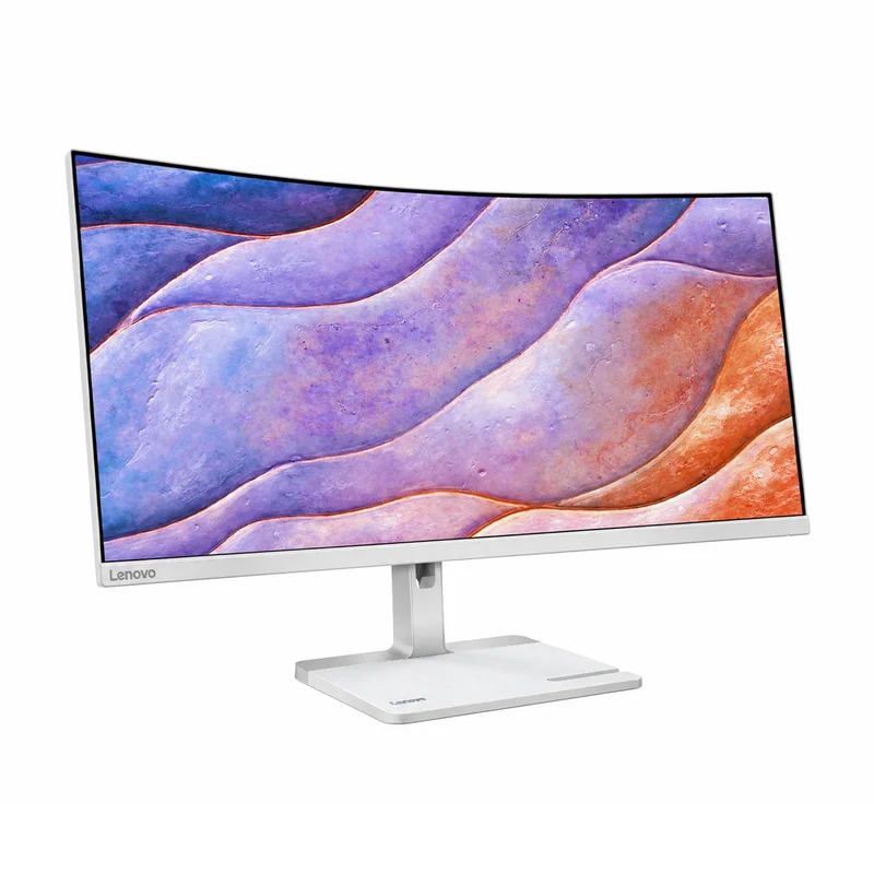 Lenovo L34W-4C 68F0GAC3PH 34" WQHD (3440x1440) 120Hz 1ms MPRT 4ms (Extreme Mode) VA Monitor with Tilt and Height Adjust Stand (Cloud Grey)
