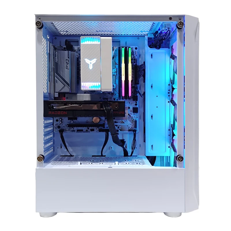 Sigma Aurora White Desktop Gaming PC | AMD Ryzen 5 5600 | 16GB (2x8GB) RAM | 1TB SSD | RX 9050 | Windows 11 Pro