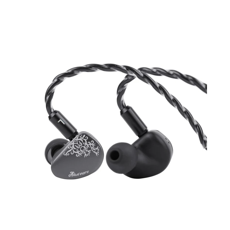 Kiwi Ears Cadenza II 10mm Titanium Driver Hi-Fi In-Ear Monitor with KARS 2.0, Precise Tonal Balance, CNC Aluminum Faceplate (Grey, Blue)