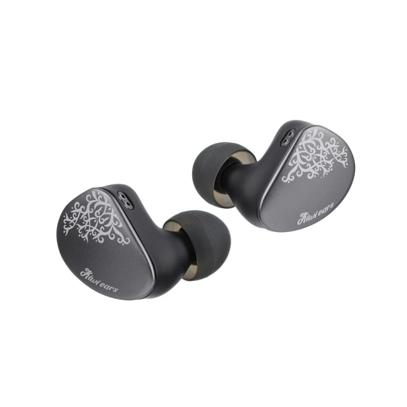 Kiwi Ears Cadenza II 10mm Titanium Driver Hi-Fi In-Ear Monitor with KARS 2.0, Precise Tonal Balance, CNC Aluminum Faceplate (Grey, Blue)