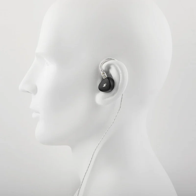 SIMGOT EA500 DSP Dual-Magnetic Dual-Chamber DLC 10mm Dynamic Driver In-Ear Monitor, with All Metal Cavity, Replaceable Tuning Nozzle, Detachable 2 Pin OFC Silver Plated Cable (Black)
