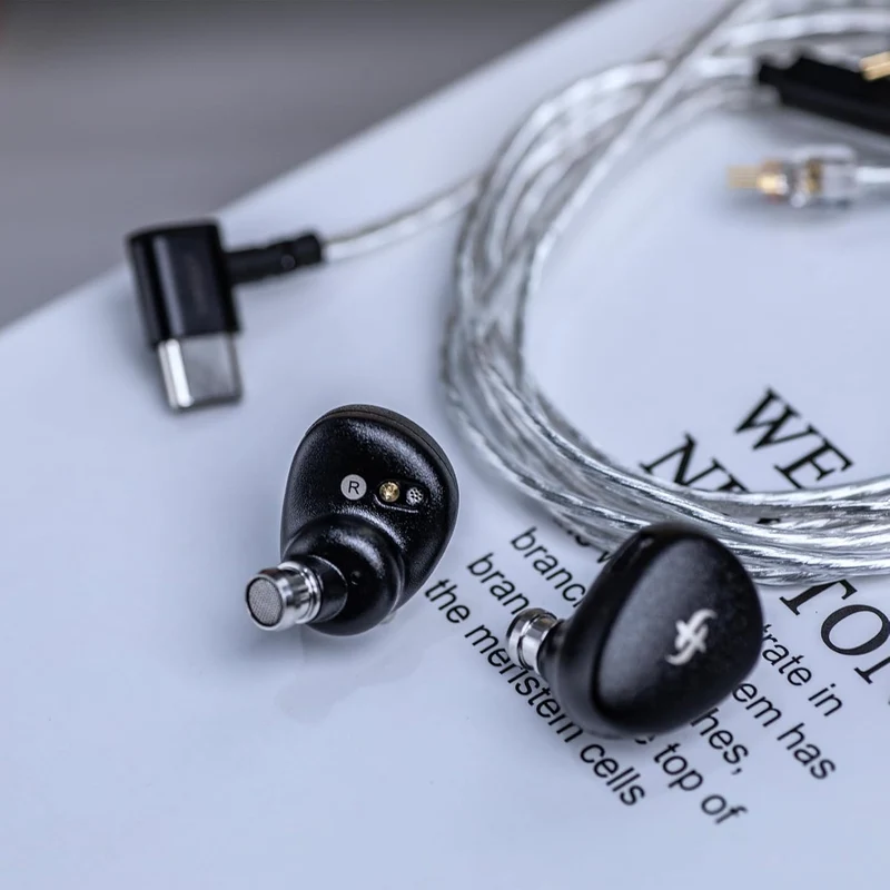 SIMGOT EA500 DSP Dual-Magnetic Dual-Chamber DLC 10mm Dynamic Driver In-Ear Monitor, with All Metal Cavity, Replaceable Tuning Nozzle, Detachable 2 Pin OFC Silver Plated Cable (Black)