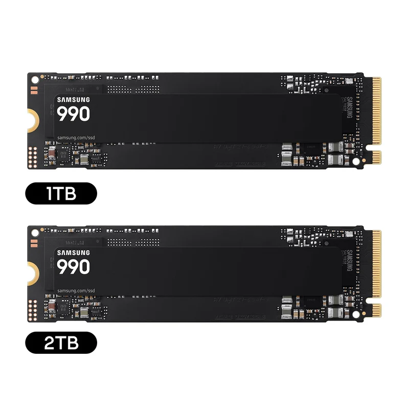 Samsung 990 PCIe 4.0 x4 NVMe M.2 SSD (1TB, 2TB) (MZ-V9V1T0BW, MZ-V9V2T0BW)