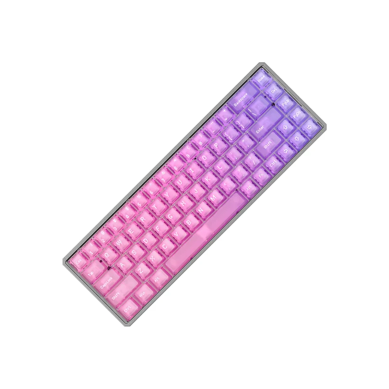 Akko MOD68 HE Aluminum Case Wired ARGB Magnetic Keyboard (Grey-Frosted Pastel Gradient Transparent) (Akko AstroAim Magnetic Switch) (02N-02I-05F-02G-02L-02K)