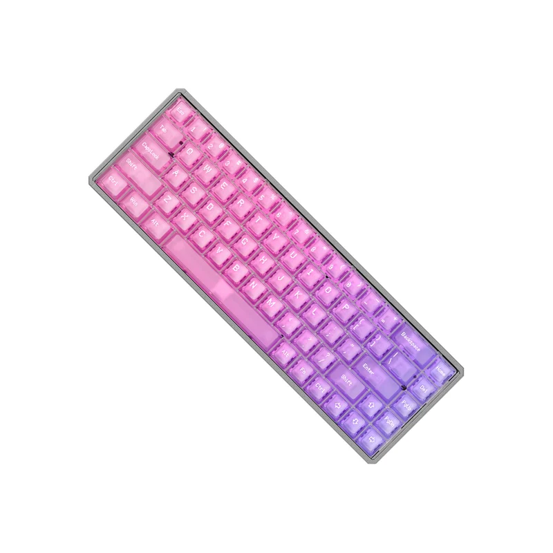 Akko MOD68 HE Aluminum Case Wired ARGB Magnetic Keyboard (Grey-Frosted Pastel Gradient Transparent) (Akko AstroAim Magnetic Switch) (02N-02I-05F-02G-02L-02K)