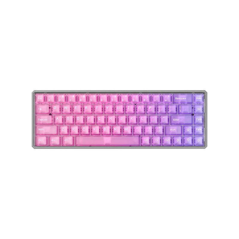 Akko MOD68 HE Aluminum Case Wired ARGB Magnetic Keyboard (Grey-Frosted Pastel Gradient Transparent) (Akko AstroAim Magnetic Switch) (02N-02I-05F-02G-02L-02K)