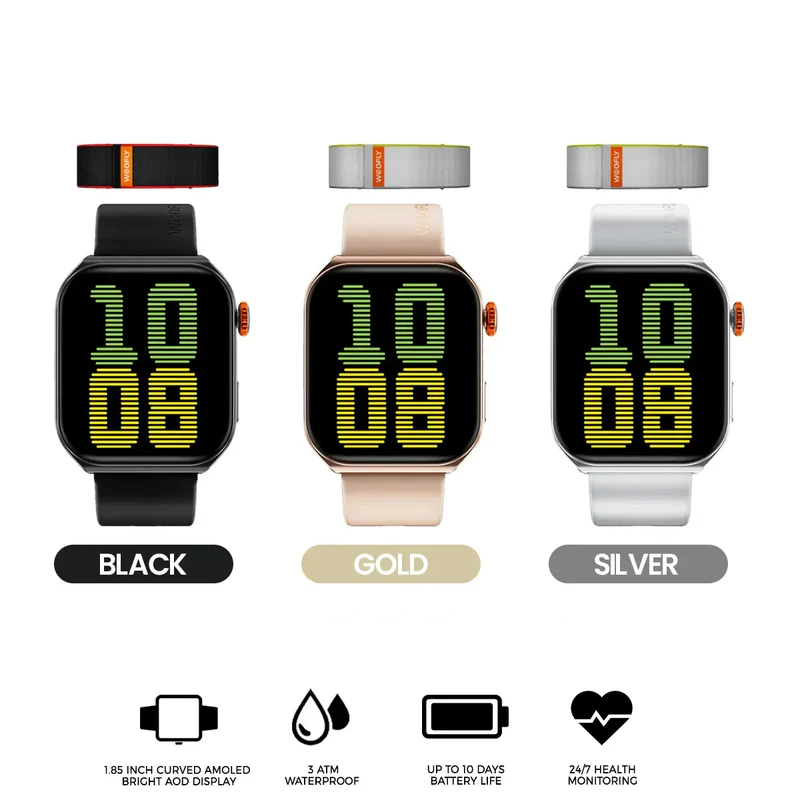Weofly Edge 2 Smartwatch (Black, Gold, Silver) (WFEG625BL, WFEG625GD, WFEG625SL)