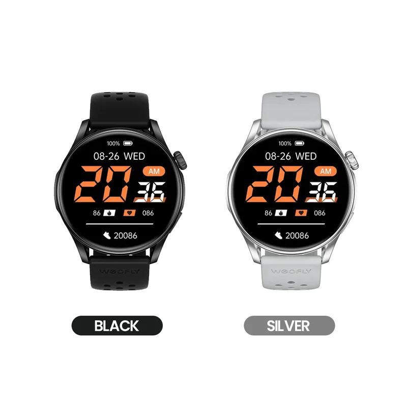 Weofly Curve 2 Smartwatch (Black, Silver) (WFCV699BL, WFCV699SL)