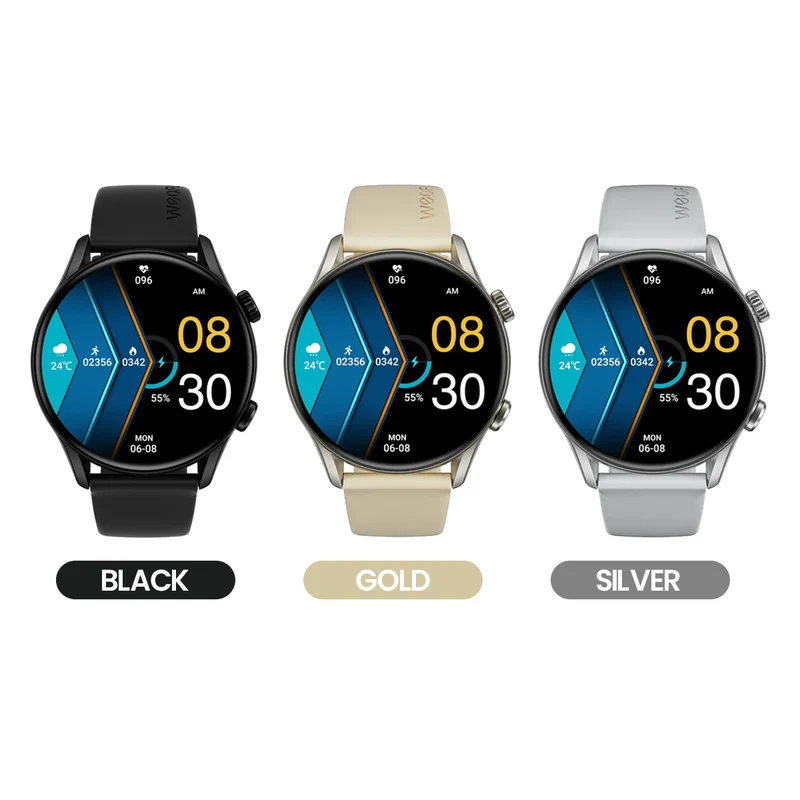 Weofly Spirit 2 Smartwatch (Black, Gold, Silver) (WFSP543BL, WFSP543GD, WFSP543SL)
