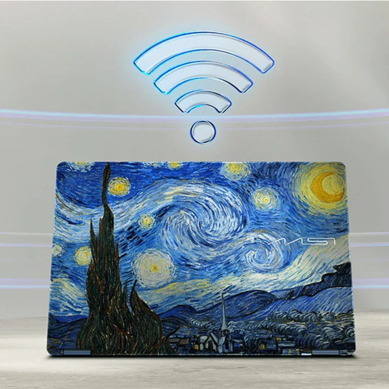 MSI Prestige 14 Flip AI+ Vincent van Gogh Ed. The Starry Night-271PH Laptop | 14" FHD+ (1920x1200) OLED Touch | Core Ultra X9 378H | 32GB RAM| 1TB SSD | Intel Arc Graphics| Win 11 Home | MS OH24+ Nano Pen+ ID Badge+ Sleeve+ Mouse + Mousepad