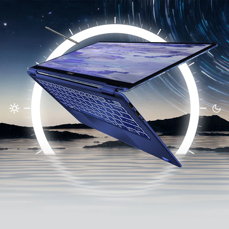 MSI Prestige 14 Flip AI+ Vincent van Gogh Ed. Starry Night Over The Rhone-272PH Laptop | 14" FHD+ (1920x1200) OLED Touch | Core Ultra X9 378H | 32GB RAM | 1TB SSD| Intel Arc Graphics |Win 11 Home | MS OH24 +Nano Pen+ ID Badge+ Sleeve+ Mouse + Mousepad