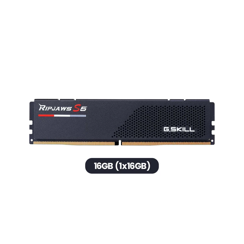 G.Skill Ripjaws 16GB (1x16GB) DDR5 U-DIMM 6000MT/s CL36-36-36-96 1.35V Desktop Memory (F5-6000J3636F16GX1-RS5K)