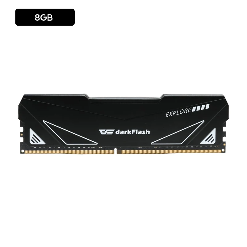 DarkFlash Explorer 3200MHz 1.2v DDR4 UDIMM With Heatsink Gaming Memory (Black) (8GB, 16GB)