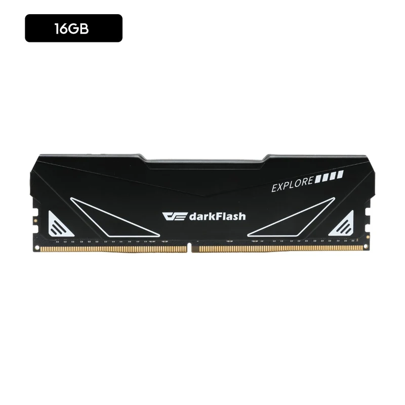 DarkFlash Explorer 3200MHz 1.2v DDR4 UDIMM With Heatsink Gaming Memory (Black) (8GB, 16GB)