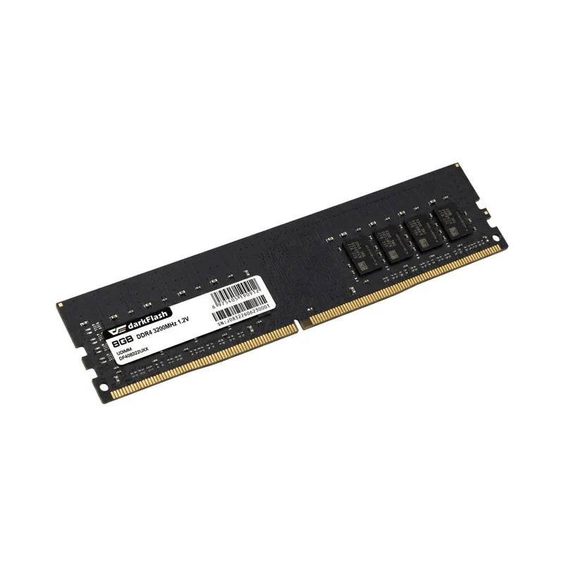 DarkFlash Explorer 8GB (1x8GB) 3200MHz 1.2v DDR4 UDIMM Gaming Memory (Black) (DF408322UXX)