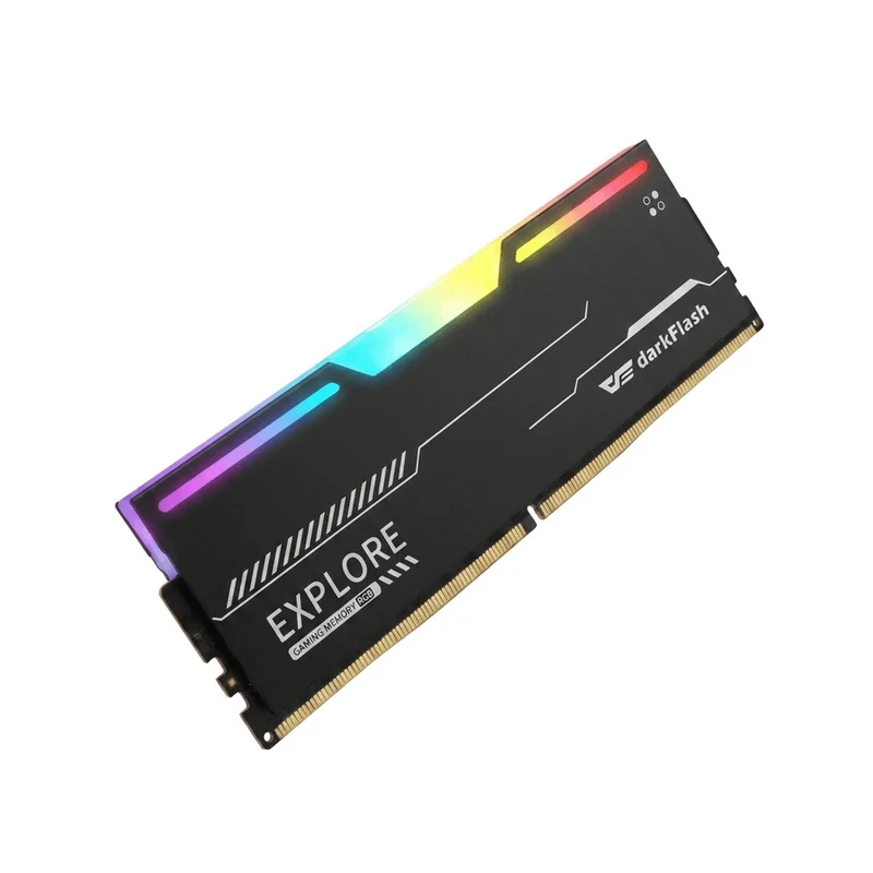 DarkFlash Explorer 8GB (1x8GB) 3200MHz 1.2v DDR4 UDIMM With RGB Gaming Memory (Black, White) (DF408322RBX, DF408322RWX)