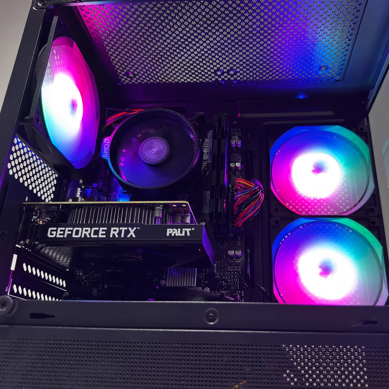 Alpha Eris Black Desktop Gaming PC | AMD Ryzen 5 5500 | 16GB (2x8GB) RAM | 512GB SSD | RTX 3050 | Windows 11 Pro