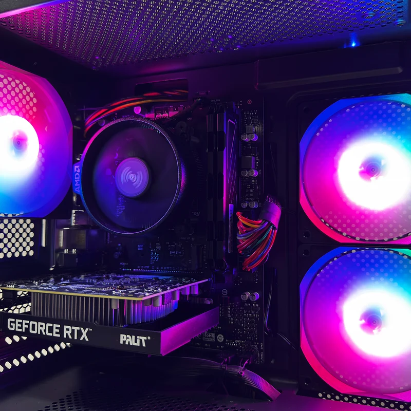 Alpha Eris Black Desktop Gaming PC | AMD Ryzen 5 5500 | 16GB (2x8GB) RAM | 512GB SSD | RTX 3050 | Windows 11 Pro