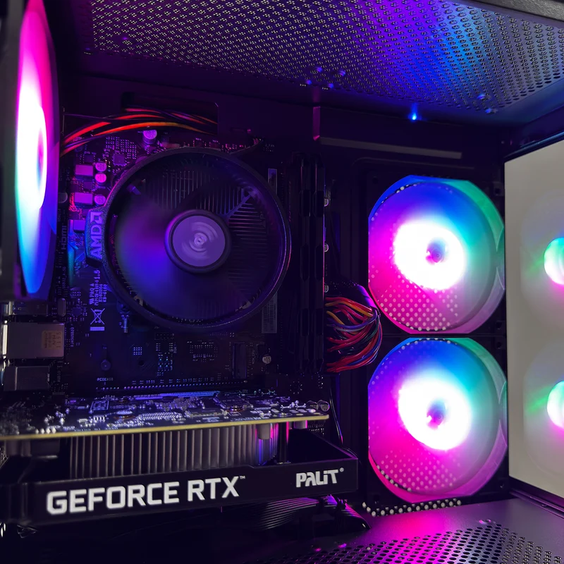 Alpha Eris Black Desktop Gaming PC | AMD Ryzen 5 5500 | 16GB (2x8GB) RAM | 512GB SSD | RTX 3050 | Windows 11 Pro