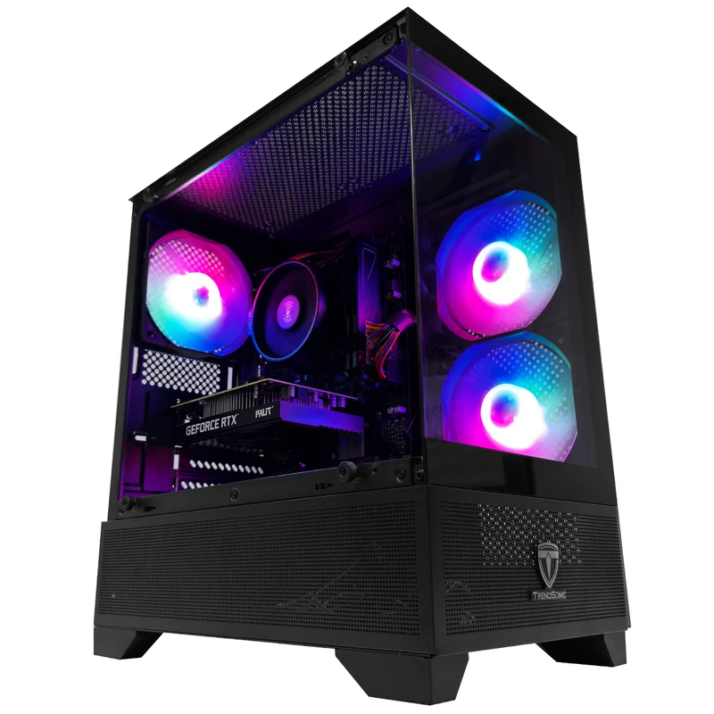 Alpha Eris Black Desktop Gaming PC | AMD Ryzen 5 5500 | 16GB (2x8GB) RAM | 512GB SSD | RTX 3050 | Windows 11 Pro