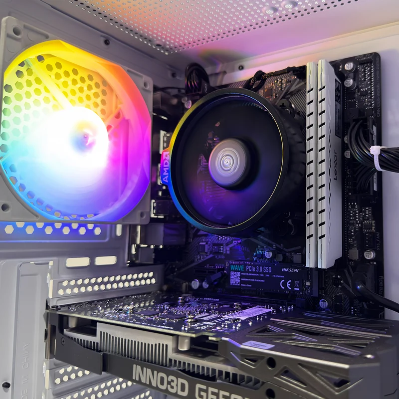 Alpha A305 TG White Desktop Gaming PC | AMD Ryzen 5 5500 | 16GB (2x8GB) RAM | 512GB SSD | RTX 3050 | Windows 11 Pro