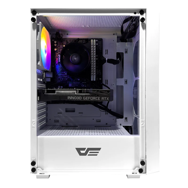 Alpha A305 TG White Desktop Gaming PC | AMD Ryzen 5 5500 | 16GB (2x8GB) RAM | 512GB SSD | RTX 3050 | Windows 11 Pro