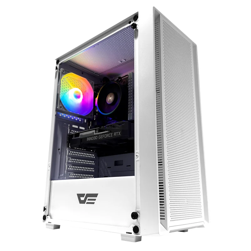 Alpha A305 TG White Desktop Gaming PC | AMD Ryzen 5 5500 | 16GB (2x8GB) RAM | 512GB SSD | RTX 3050 | Windows 11 Pro
