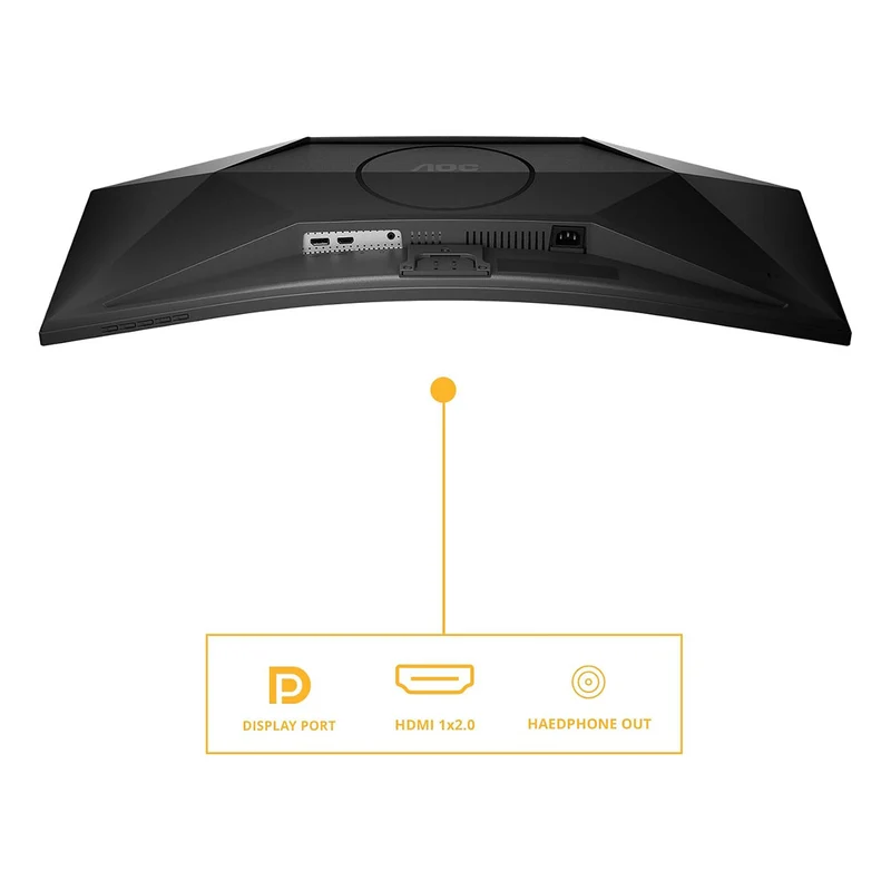 AOC CU34B3E/69 34" WQHD (3440x1440) 120Hz 4ms GtG / 1ms MPRT VA Curved Ultrawide Monitor with Tilt Adjustment (Black)